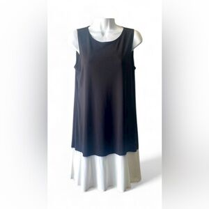 Nik and Nash Sleeveless A-Line Dress black and white dress